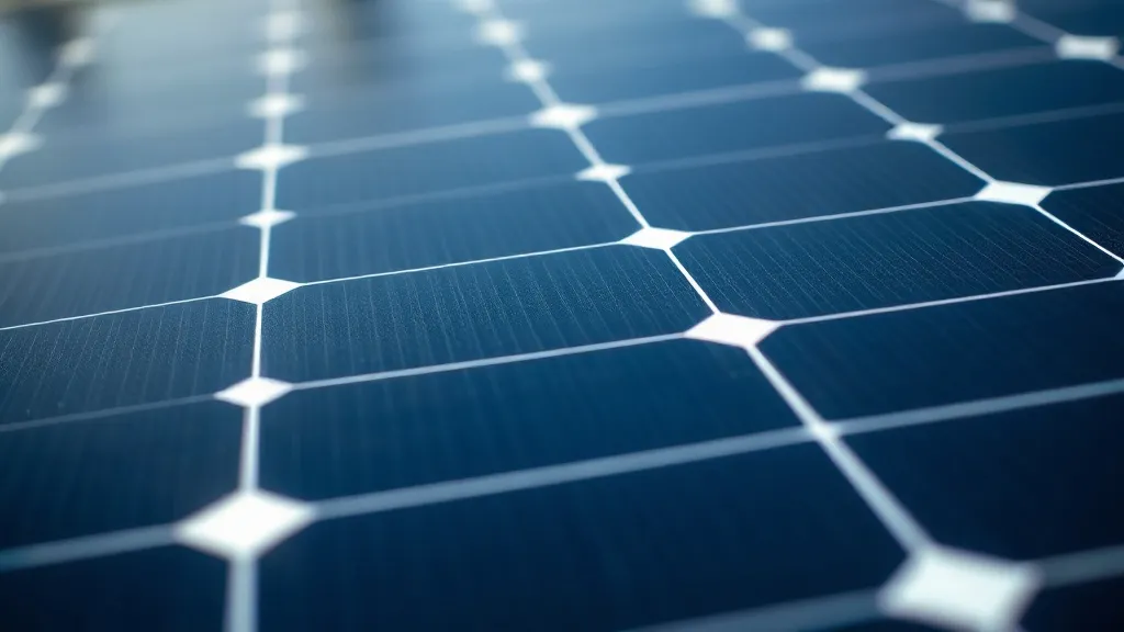 Folha de datasheet técnico de módulo fotovoltaico com parâmetros elétricos em destaque sobre bancada de engenharia