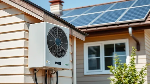 Inversor solar fotovoltaico instalado em parede de alvenaria com display ligado e cabos organizados