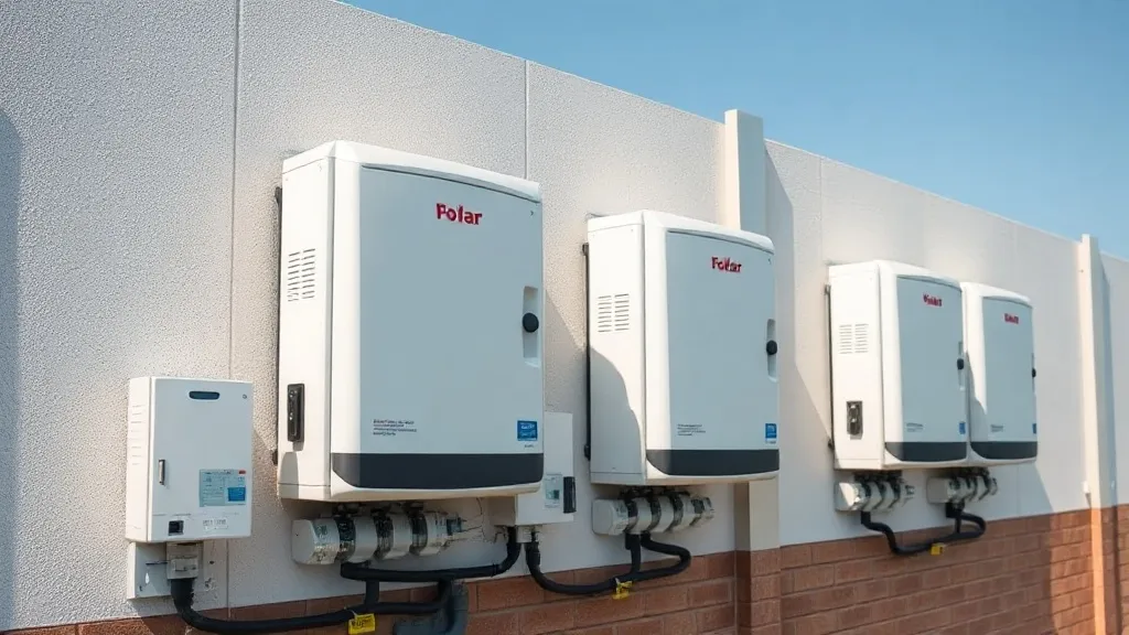 Dois inversores solares lado a lado em parede para comparação de modelos e marcas