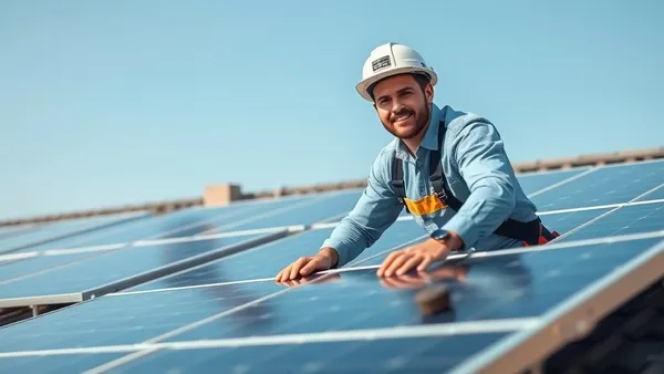 Mesa com três orçamentos de sistema solar fotovoltaico lado a lado e calculadora