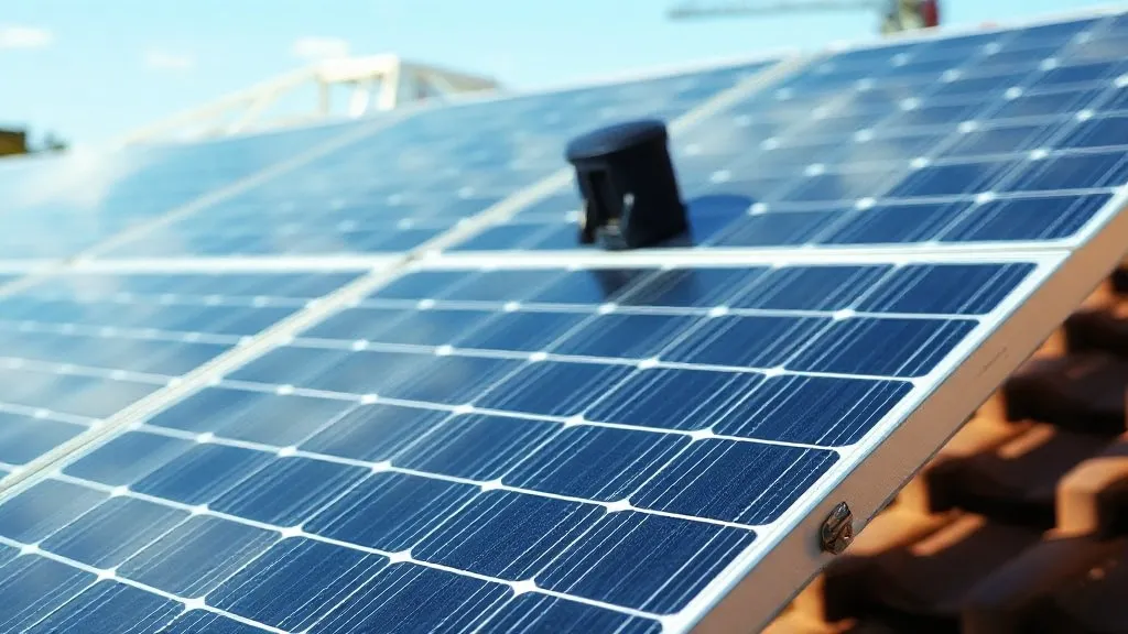 Pessoa analisando orçamento solar impresso sobre mesa, com lupa e calculadora ao lado