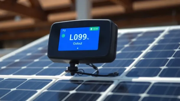 Tela de monitor de inversor solar exibindo geração mensal abaixo do esperado com conta de luz ao lado